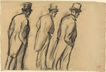 Three Studies of Ludovic Halévy Standing (Edgar Degas) - Muzeo.com