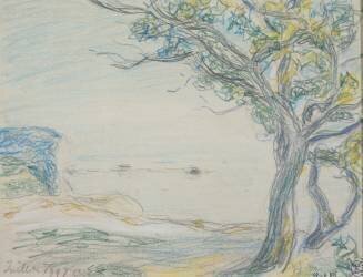 Trees by the sea (Alfred Sisley) - Muzeo.com