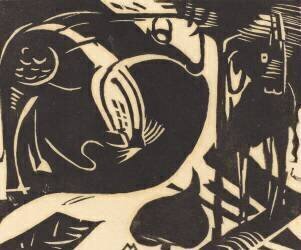 Two Mythical Animals (Franz Marc) - Muzeo.com