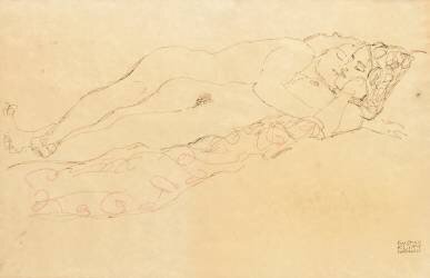 Two reclining nudes (Gustav Klimt) - Muzeo.com