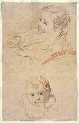 Two studies of a little child (Auguste Renoir) - Muzeo.com