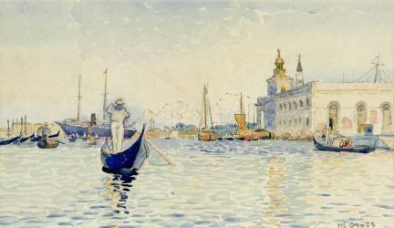 Venise, la Dogana vue du Grand Canal (Henri-Edmond Cross) - Muzeo.com