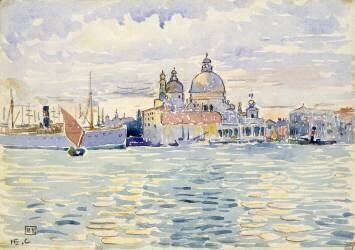Venise, l'église de la Salute à l'entrée du Grand Canal (Henri-Edmond Cross) - Muzeo.com