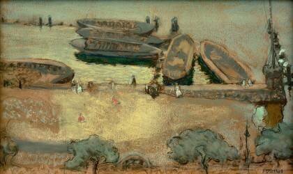 View from the Hotel Atlantic to the extinguishing place at the Outer Alster (Edouard Vuillard) - Muzeo.com