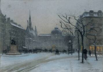 Vue du palais de Justice de Paris : façade sur le Boulevard du Palais (Emile Cagniart) - Muzeo.com