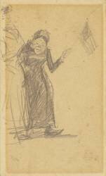 Woman Waving Flag (William James Glackens) - Muzeo.com