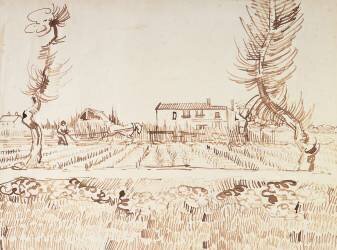 Working the Fields at Arles (Vincent van Gogh) - Muzeo.com