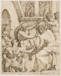 Christ Being Crowned with Thorns (Maarten van Heemskerck) - Muzeo.com