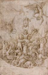 Damnés tourmentés par des diables et des animaux fantastiques (Pieter Brueghel the Elder) - Muzeo.com