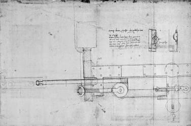 Diagram of a Mechanical Bolt (Leonardo da Vinci) - Muzeo.com