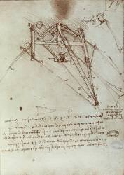 Flying machine drawing (Leonardo da Vinci) - Muzeo.com