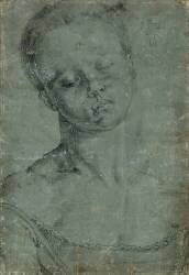 Portrait d'une jeune fille, en buste, vue de face (Albrecht Dürer) - Muzeo.com