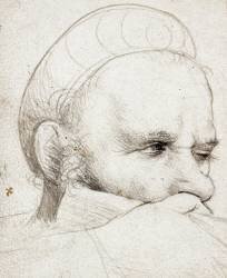 The head of a crossbowman taking aim (Hans Holbein the Elder) - Muzeo.com
