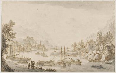 Paysage avec une rivière (Jan van Aken) - Muzeo.com