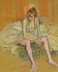 Danseuse avec Bas Roses (Henri de Toulouse-Lautrec) - Muzeo.com