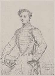 Gravure en facsimile : portrait d'Osborne de Sampayo (Théodore Chasseriau) - Muzeo.com