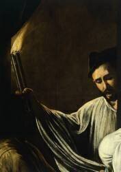 A man holding a torch and burying a dead (Caravaggio) - Muzeo.com