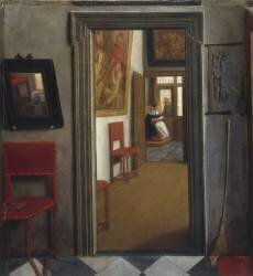 A Peepshow with Views of the Interior of a Dutch House (Samuel van Hoogstraten) - Muzeo.com