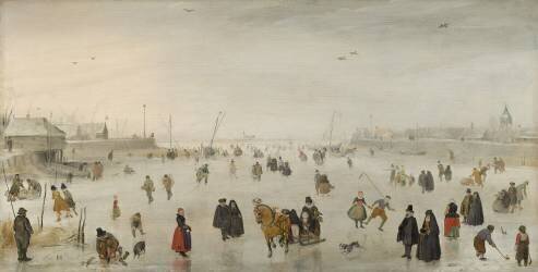 A Scene on the Ice (Hendrik Avercamp) - Muzeo.com