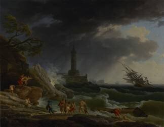 A Storm on a Mediterranean Coast (Joseph Vernet) - Muzeo.com