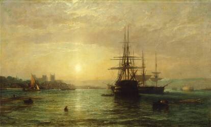 A View of the River Medway at Dusk (Francis Danby) - Muzeo.com
