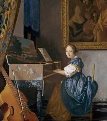 A Young Lady Seated at a Virginal (Johannes Vermeer) - Muzeo.com