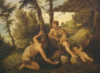 Adam and Eve after the Expulsion (David Teniers the Younger) - Muzeo.com