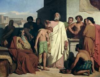Anointing of David by Samuel (Félix-Joseph Barrias) - Muzeo.com
