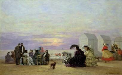 Beach Scene (Eugène Boudin) - Muzeo.com
