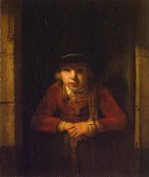 Boy Looking through the Window (Samuel van Hoogstraten) - Muzeo.com