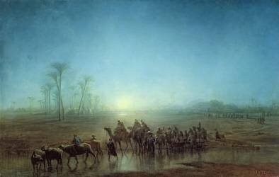 Caravan of Bedouins (François Pierre Bernard Barry) - Muzeo.com