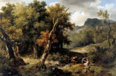 Carloman blessé à mort dans la forêt d'Yveline (Marchangy, Gaule poétique) (Jean Charles Joseph Remond) - Muzeo.com