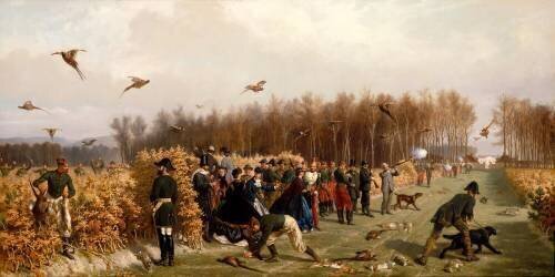 Chasse à tir à la faisanderie (Ange-Louis Janet) - Muzeo.com
