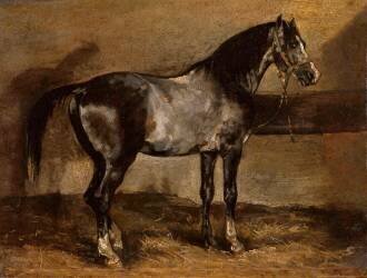 Cheval gris au râtelier (Théodore Géricault) - Muzeo.com