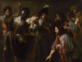 Christ and the Adulteress (Valentin de Boulogne) - Muzeo.com