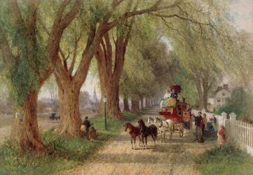 Coaching in New England (Albert Fitch Bellows) - Muzeo.com