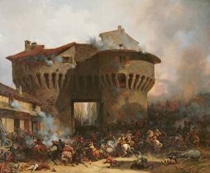 Combat at Porte Pannessac in 1562 (Julien-Michel Gué) - Muzeo.com