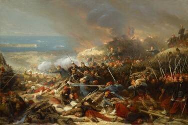 Combat dans la gorge de Malakoff, le 8 septembre 1855 (Adolphe Yvon) - Muzeo.com
