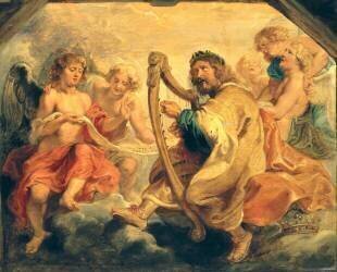 David Playing on his Harp (Peter Paul Rubens) - Muzeo.com