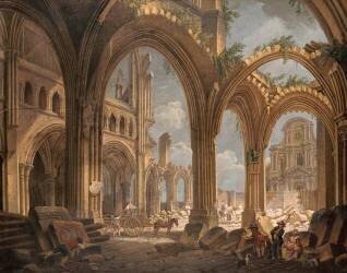 Démolition de l'église Saint-Jean-en-Grève (Pierre-Antoine Demachy) - Muzeo.com