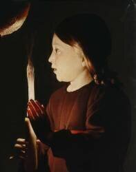 Détail de Saint Joseph charpentier (Georges de La Tour) - Muzeo.com