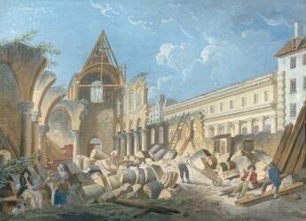 Demolition of the Couvent des Cordeliers (Pierre-Antoine Demachy) - Muzeo.com