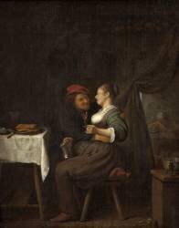 Dutch Courtship (Hendrick Maartensz Sorgh) - Muzeo.com