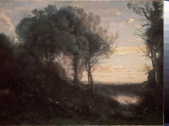 Evening (Jean-Baptiste Camille Corot) - Muzeo.com
