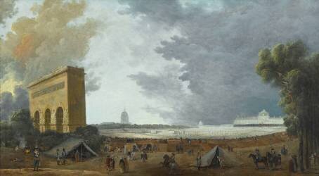 Fête de la Fédération Nationale célébrée au Champ de mars à Paris le 14 juillet 1790 (Hubert Robert) - Muzeo.com
