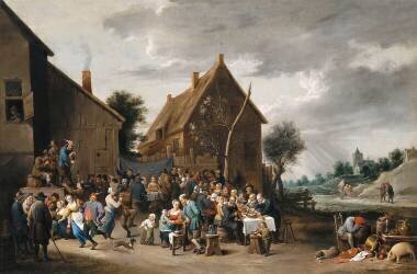 Fête villageoise, noce (David Teniers the Younger) - Muzeo.com