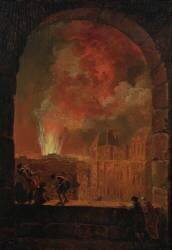 Fire at the Opera of the Palais-Royal (Hubert Robert) - Muzeo.com