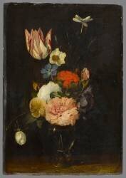 Fleurs dans un vase de verre (Jan van den Hecke) - Muzeo.com
