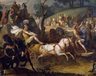 Funeral games in honour of Patrocles (Carle Vernet) - Muzeo.com