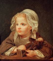 Girl with a Doll (Jean-Baptiste Greuze) - Muzeo.com